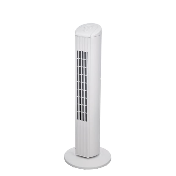 Mainstays 28-Inch Tower Fan with 3-Speed Settings and Oscillation, White