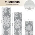 thumbnail image 4 of Gray and White Floral Pattern Kitchen Rugs Sets Of 3,Kitchen Runner Rugs Non Skid Washable,Decorative Kitchen Floor Mats for Kitchen,Sink,Laundry,17"x30"+ 17"x47" + 17"x59", 4 of 6