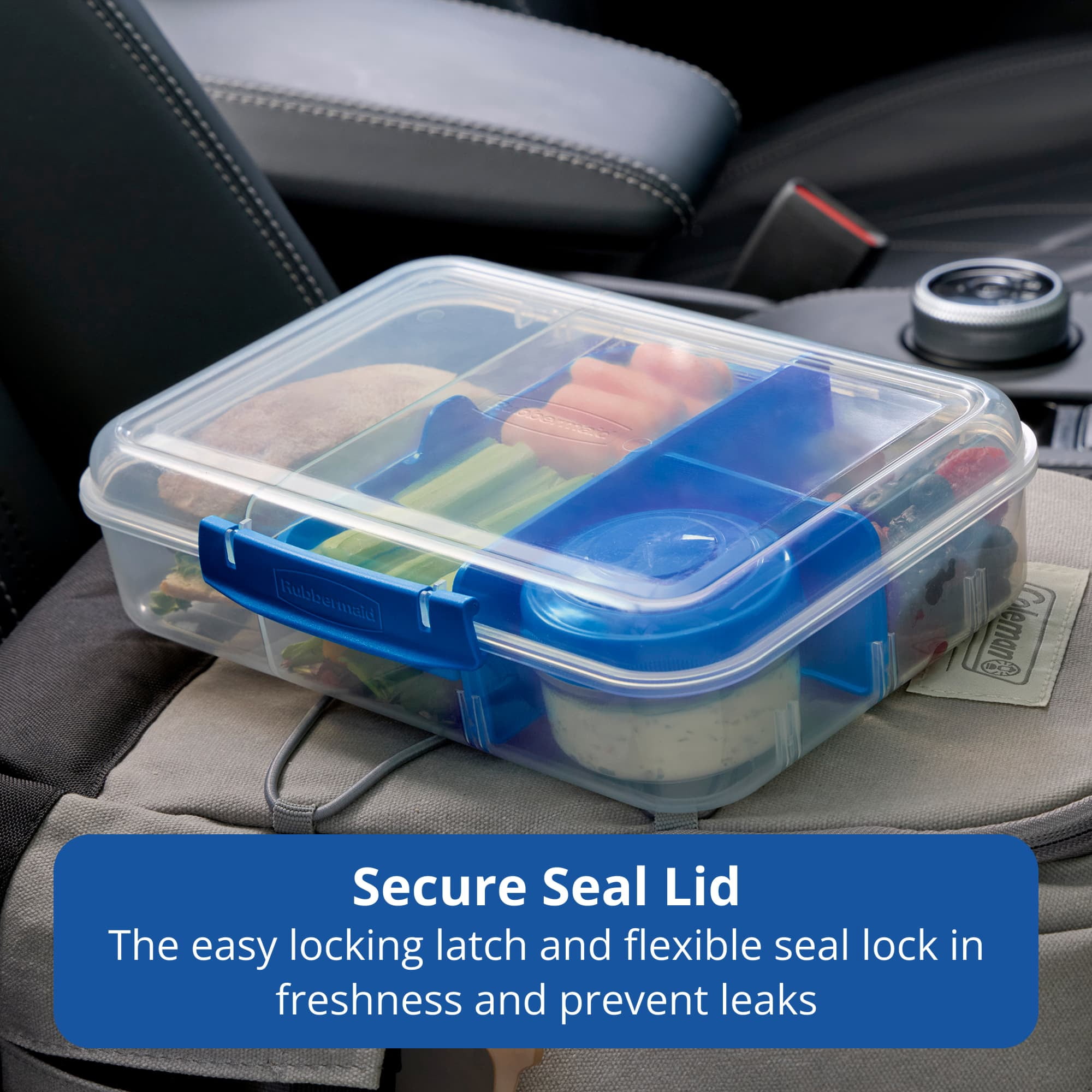 Rubbermaid Pack & Go 1.48 L Bento Create with Mini Bite, Meal Prep Container with Compartments and Dividers