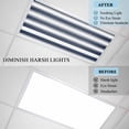 thumbnail image 3 of 3 Pack Navy Blue Fluorescent Light Covers for Ceiling Lights and Grey Stripe Abstract Geometric Striped Magnetic Ceiling Light Covers Overhead Light Filters for Office Classroom Home, 3 of 9