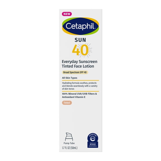 Cetaphil Sunscreen Tinted 100% Mineral Broad-Spectrum Face Lotion