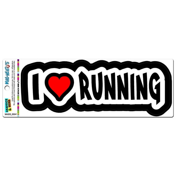 I Love Heart Running MAG-NEATO'S(TM) Car/Refrigerator Magnet