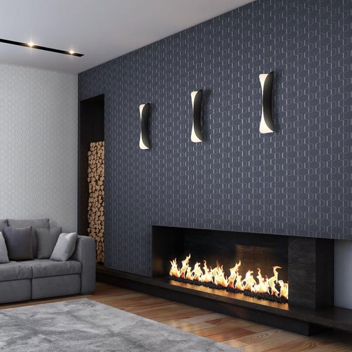 Decorline Harrison Charcoal Rectangular Geo Wallpaper