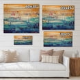 thumbnail image 4 of Designart 'Blue Meet Orange Abstract' Modern Print on Natural Pine Wood, 4 of 5