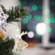 thumbnail image 4 of Set de adornos de madera para Navidad - Figuras de estrellas, ciervos, árboles y calcetines pintadas de blanco - Decoración colgante de 5 piezas para árbol y hogar, 4 of 6