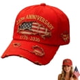 thumbnail image 5 of KPOPLK USA 250th Anniversary Printed Hat, Patriotic Baseball Cap for Men & Women, Retro Adjustable Tribute, Celebrate 250 Years of American Freedom & Heritage,Black, 5 of 9