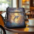 thumbnail image 3 of Kuiaobaty Dolphin Madala Galaxy Print Crossbody Bag for Women, Medium Size Vegan Leather Shoulder Purse Crossbody, Casual Waterproof Sling Handbag with Adjustable Strap for Travel, 3 of 7