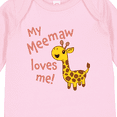 thumbnail image 4 of Inktastic My Meemaw Loves Me- Cute Giraffe Boys or Girls Long Sleeve Baby Bodysuit, 4 of 5