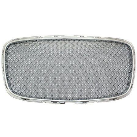 Ikon Motorsports Front Upper Grille, Compatible with 2015-2023 Chrysler 300 300C 300S, B Style Chrome Replacement Front Bumper Hood Grill 1PC