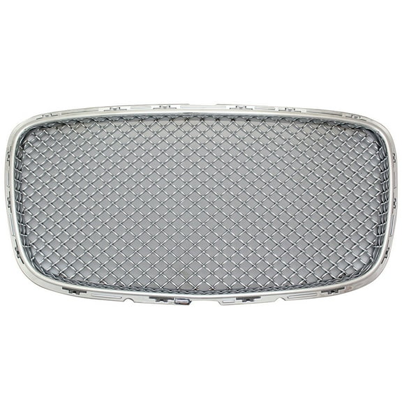 Ikon Motorsports Compatible with 15-23 Chrysler 300 300C B Style Front Upper Grill Grille - Chrome 2015 2016 2017