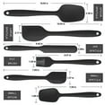 thumbnail image 5 of 6 Pack Kitchen Silicone Cooking Utensils Kit Non-stick Spatula Turner Black, 5 of 5
