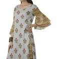 thumbnail image 5 of Moomaya Women's Printed Indian Ethnic Clothing Set-Printed Kurta w/ Pants, Designer Tunic Dress, 5 of 9