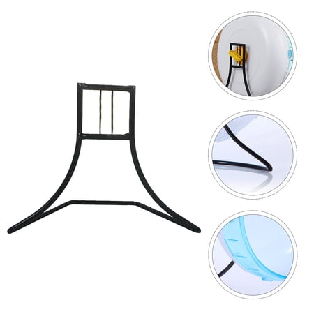 KONTONTY 1Pc Small Pet Running Wheel Stand Iron Rack Black Quiet Use