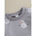 thumbnail image 5 of GXFC Baby Girls Boy Christmas Sweatshirt Clothes 6M 1T 2T 3T Toddler Long Sleeve Snowman Print Holiday Party Pullovers Tops Christmas-themed Clothing for Kids Boy Girls, 5 of 7