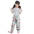 thumbnail image 2 of CUZIBR Boys Girls Rain Bottoms Pants Waterproof Snow Trousers Children Windproof Breathable Cute Funny Print Wide Leg Fishing Pants,White,5-6 Years, 2 of 7