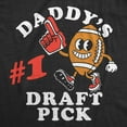 thumbnail image 2 of Youth Funny T Shirts Daddys Number 1 Draft Pick Sarcastic Football Graphic Novelty Tee For Kids, 2 of 8