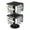 Black Dual Layer, variant on Opvise Acrylic Eyewear Organizer with 360° Silent Rotation - Holds 24 Glasses, Heavy Base, Space-Saving Design for Bathroom, Dressing Table