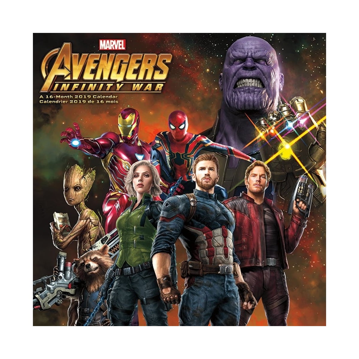 Avengers Infinity War 16 Month 2019 Wall Calendar Marvel