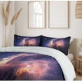 thumbnail image 6 of Ambesonne Galaxy Duvet Cover Set, Stardust in Universe, 2-Calking, Purple Blue Orange, 6 of 7
