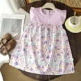 thumbnail image 2 of SROBPTY Girls Summer Dress Print Crew Neck Mid-Length Short Sleeve Sundress for 6 Months -10 Years, 2 of 5