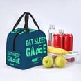 thumbnail image 2 of ZICANCN Insulated Lunch Bag for Women Men, Eat Sleep Game Design Print Blue Reusable Cute Lunch Bags for Picnic School Work Office, 2 of 8
