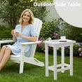 thumbnail image 5 of HDPE Outdoor High Top Bar Stools, Outdoor Patio Chairs Set of 2 for Bistro, Poolside, Balcony (White), 5 of 10
