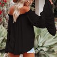 thumbnail image 4 of Blusa con hombros descubiertos para mujer,Blusa acampanada de manga larga, blusa encantadora para mujer, Tops de moda para mujer, diseño de próxima generación, 4 of 6