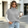 thumbnail image 5 of Tbopshirt Women Sleeveless Sweater Vest Turtleneck Oversized Pullover Sweaters with Front Pockets for Fall Winter Casual Outfit Going Out Knit Tops, 5 of 8