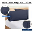 thumbnail image 4 of ROYALE LINENS 300 Thread Count 100% Long Staple Combed Cotton Pillowcases Set of 2 - Ultra Soft - Queen Bed Pillow Cover - 20"x30" - Breathable, Cool & Crisp Percale Navy Pillow Cases (Queen, Navy), 4 of 10