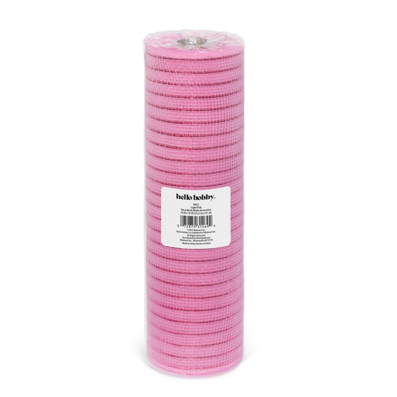 Hello Hobby Light Pink Deco Mesh Roll for Crafts and Decorations, 10 Inches x 10 Yards