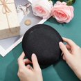 thumbnail image 3 of Black Sinamay Hat Fascinator Hat Base Headwear Fascinator Base Round Mesh Round Fascinator Millinery Base for Cocktail Teas Balls Red Carpet Shows Magazine Shoots Black, 3 of 6