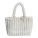 thumbnail image 1 of Bolso de mano para mujer, de felpa, moderno, ligero, informal, de invierno, con asa, grande Blanco, 1 of 9