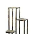 thumbnail image 2 of 4 Tier Cast Iron Frame Plant Stand with Stone Topping Black and Gold, 2 of 5