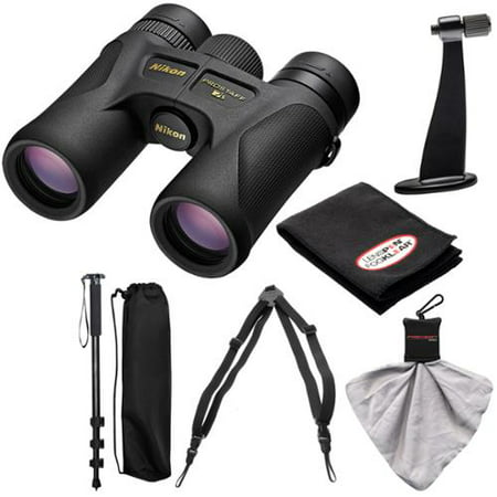 Nikon Prostaff 7S 8x42 ATB Waterproof/Fogproof Binoculars with Case + Harness + Tripod Adapter & Monopod +