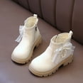 thumbnail image 4 of lnmuld Girls Boots Girls Platform Boots Winter Warm Lined Casual Ankle Booties Fashion Footwear for Toddler Youth Kids Size:7-8 Years, 4 of 8