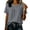 #0274-Gray, variant on Casual Tops for Women Round Neck Chest Gathered Detail Short Sleeve Tops for Women Relaxed Fit Weekend Outing Soft Linen Tops for Women
