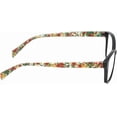 thumbnail image 3 of IM 31324 CatEye Reading Glasses 3.75 Black Floral Green Yellow Red Womens Designer Trendy Chic Readers Eyeglasses, 3 of 3