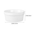 thumbnail image 3 of Tazas de cerámica para pudín, para hornear muffins, pasteles, cerámica blanca, 6 unidades, 3 of 6