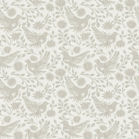 NuWallpaper Waverly Winged Serenade Taupe Peel and Stick Wallpaper