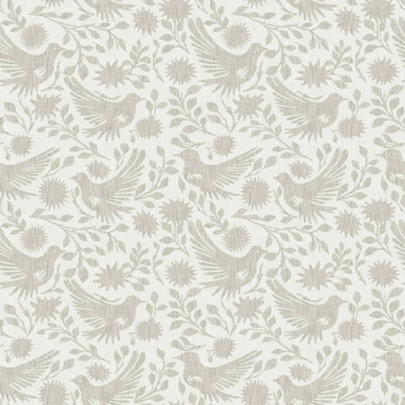 NuWallpaper Waverly Winged Serenade Taupe Peel and Stick Wallpaper