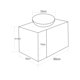 thumbnail image 4 of Gabinete Baño Moderno MDF Elegante Puerta Vinil Gris Rugodo Minimalista, 4 of 4