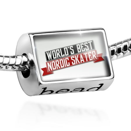 Bead Worlds Best Nordic Skater Charm Fits All European (Best Skater In The World)