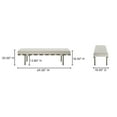 thumbnail image 7 of Moe's Home Collection Carson Dining Bench Metal Beige, 7 of 7