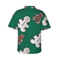 thumbnail image 3 of Haiem Gingerbread Snowman Cookies Printed Hawaiian Shirt for Men - Men’s Casual Beach Summer Shirts - Stretch Fabric with Modern Fit-3X-Large, 3 of 9
