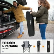 KingCamp Oversized Folding Camping Chair, High Back Heavy Duty for Adults, Fully Padded Folding Chairs Outdoor Sports, Portable Comfy Camping Chairs 400LBS Capacity Lawn Chair