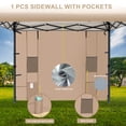 thumbnail image 6 of 10x10 Easy Pop Up Canopy Tent with Sidewalls, Instant Outdoor Shade Shelter with Removable 10FT Sun Walls, Quick Setup Waterproof and UV-Resistant for Patio (Khaki, 1 sidewall), 6 of 7