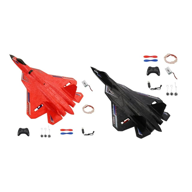 2 Uds 2,4 Ghz SU-57 de telemando Juguetes de Aviones de Espuma RC