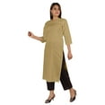 thumbnail image 2 of Moomaya Solid Pintuck Blouses For Women Indian Ethnic Kurti Casual Cotton Kurta-HG, 2 of 5