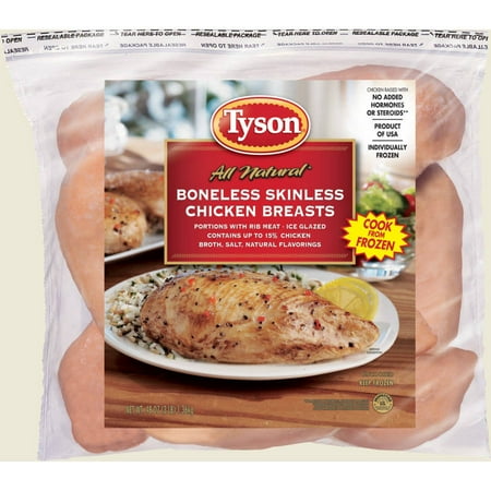 Frozen Tyson Boneless Skinless Chicken Breasts, 3 lbs - Walmart.com