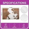thumbnail image 4 of Cow Fur Indoor Outdoor Kitchen Dinner Party Decor Table Mats Kids Cute Cowhide Table Mats Kitchen Farmhouse Placemats Set of 4 Dining Table Western Farm Animal Skin Brown White Placemats, 4 of 4